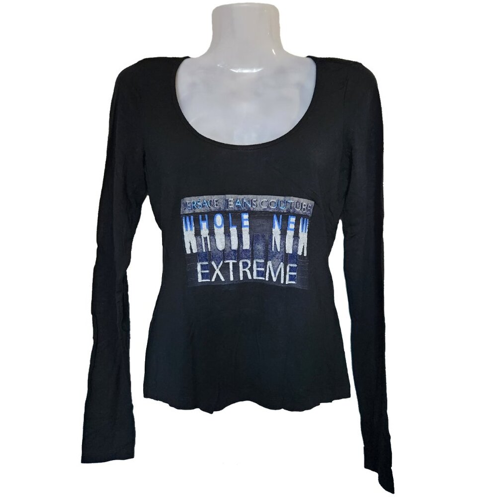 VERSACE Graphic Long Sleeve Tee Size XS
